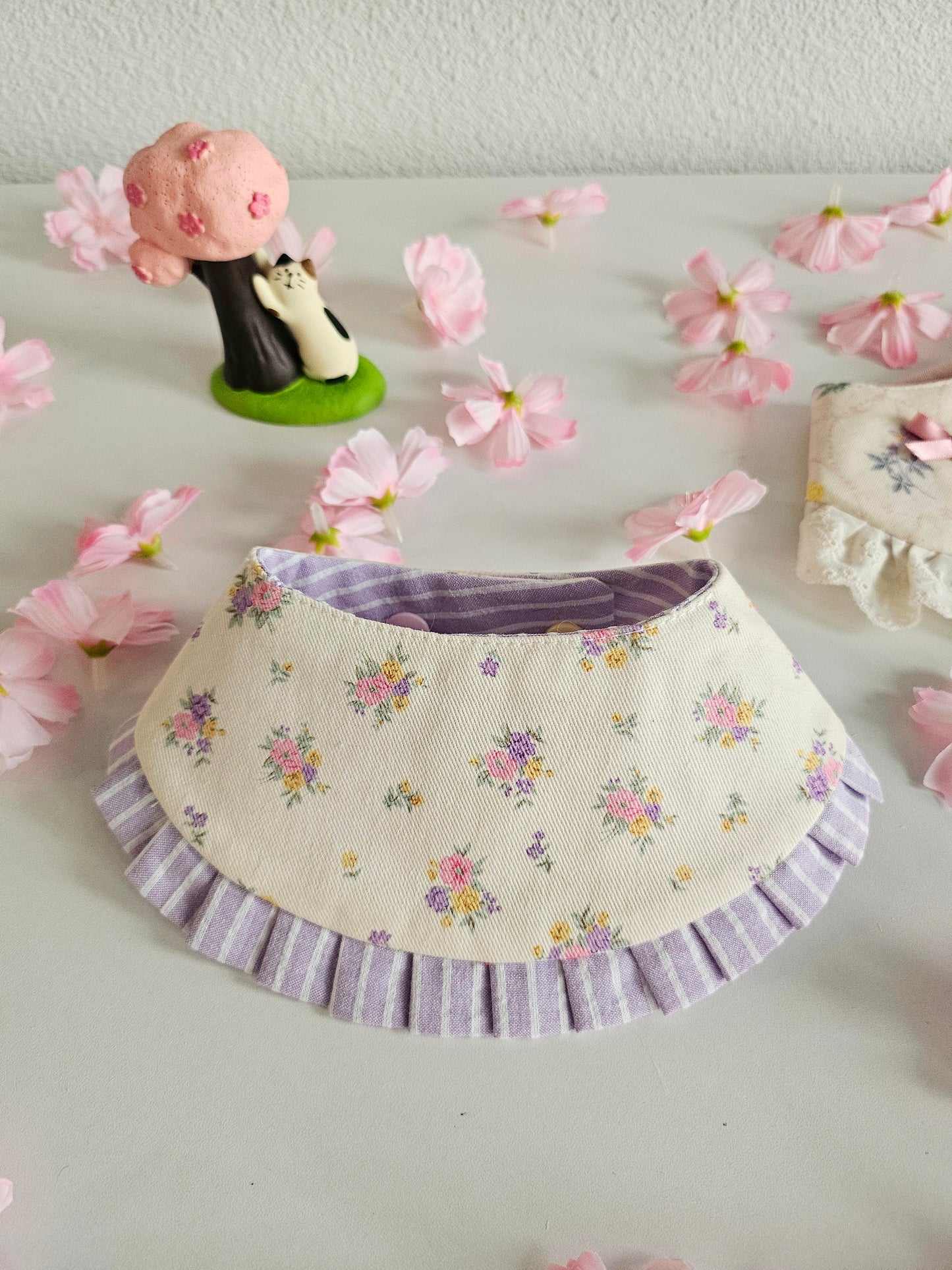 Lilac blossom Pet Bandana (reversible)