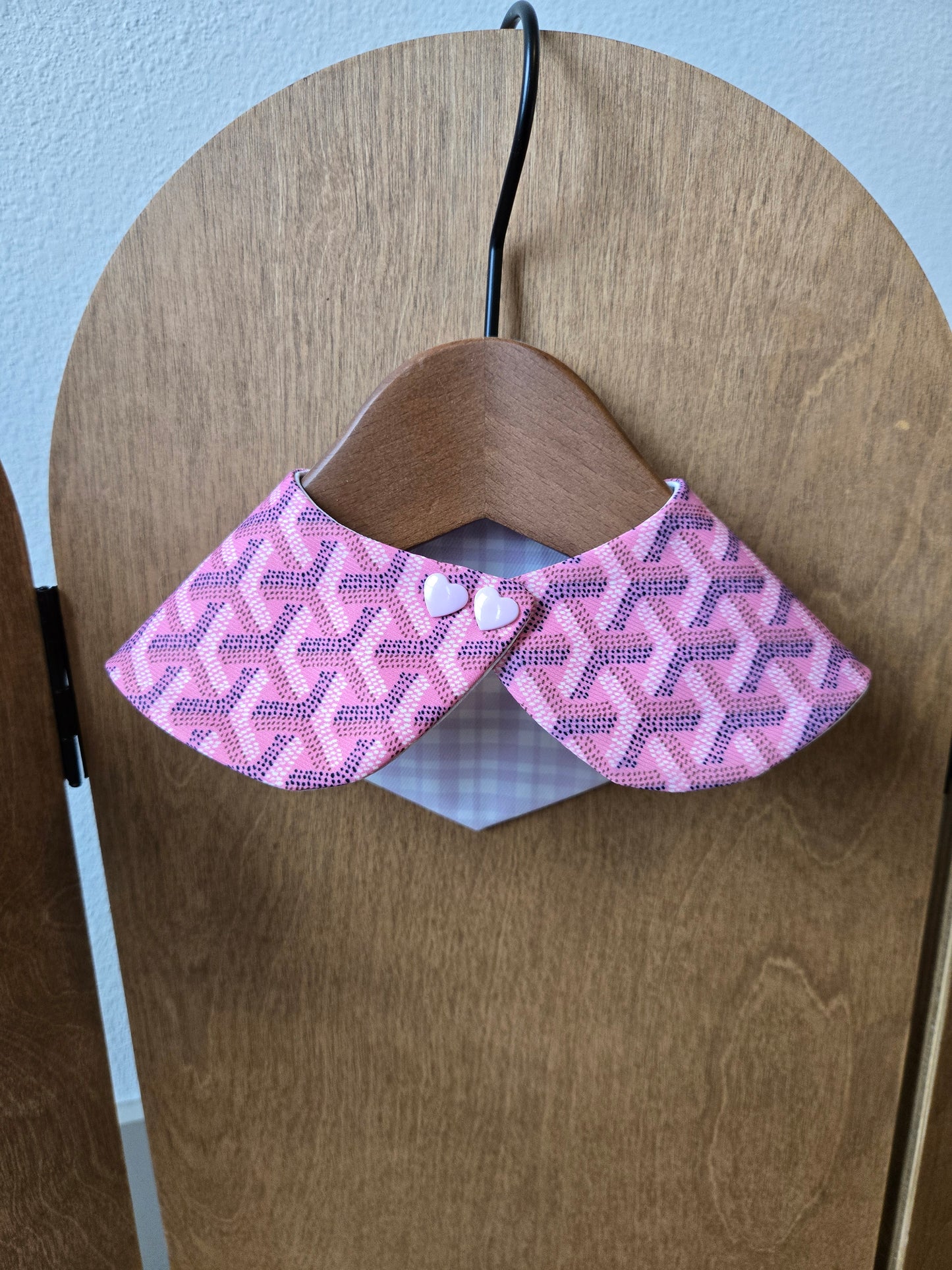 Grrryard Pink Pet Bandana (reversible 4-way wear)