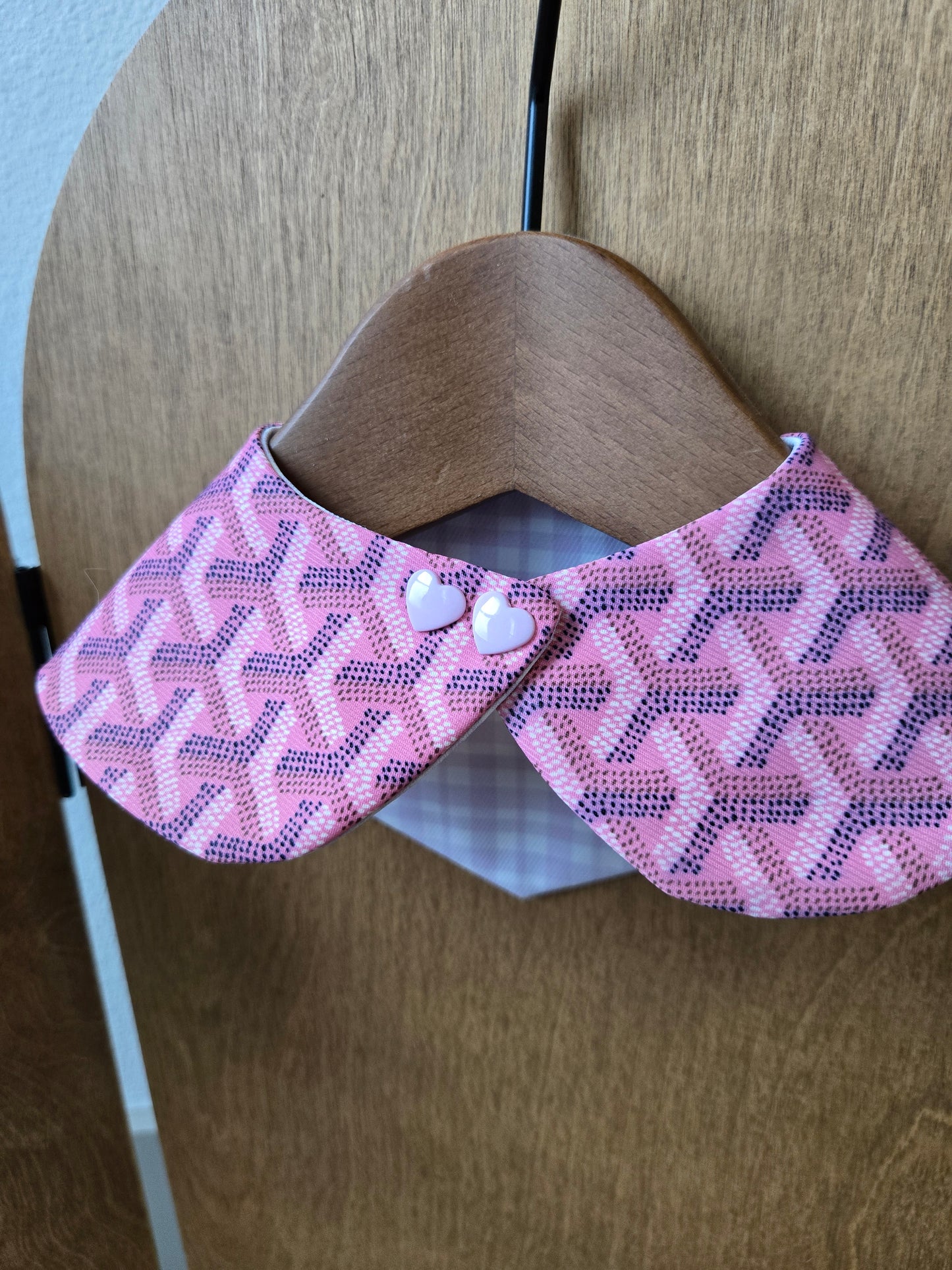 Grrryard Pink Pet Bandana (reversible 4-way wear)