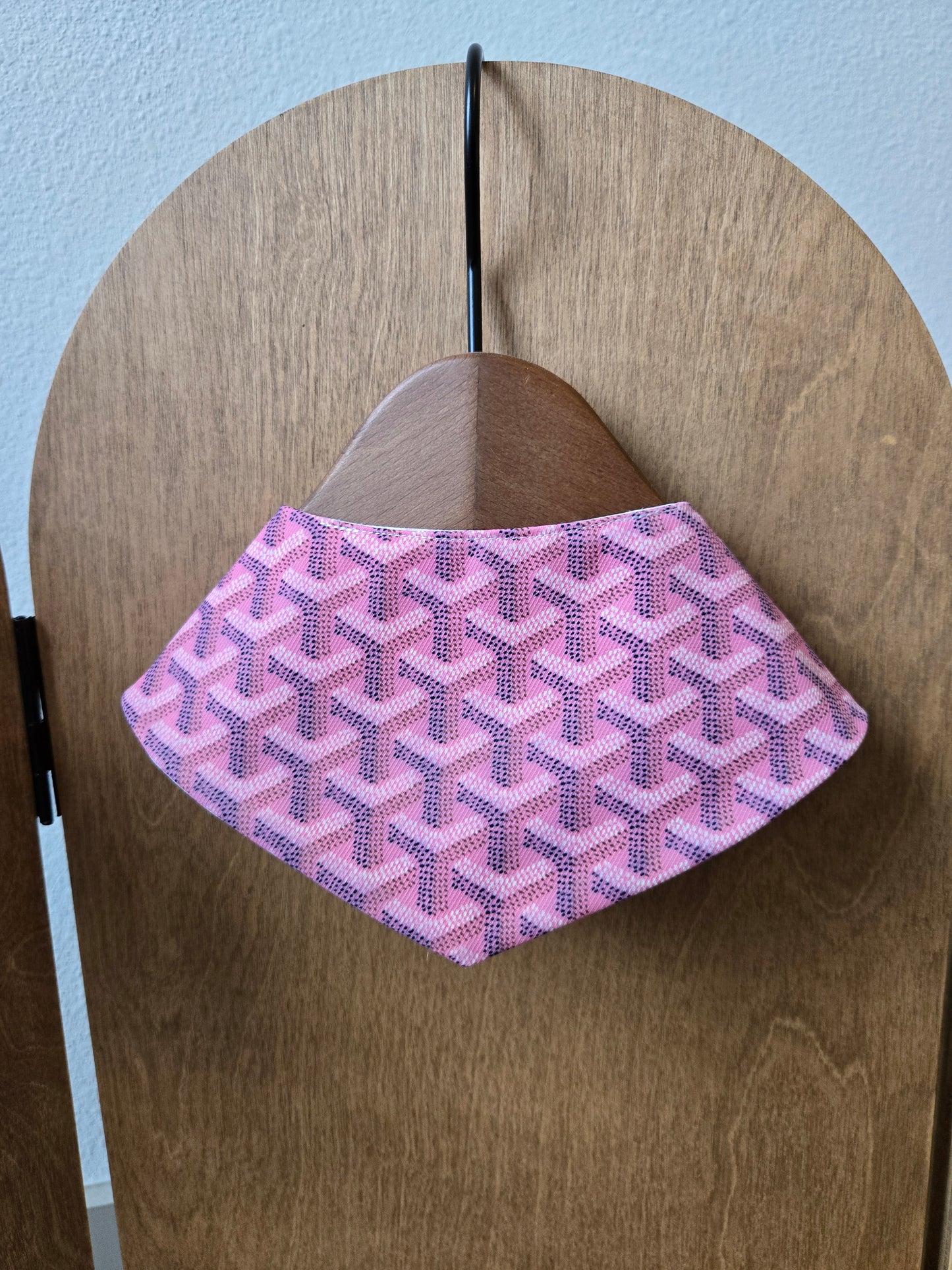 Grrryard Pink Pet Bandana (reversible 4-way wear)