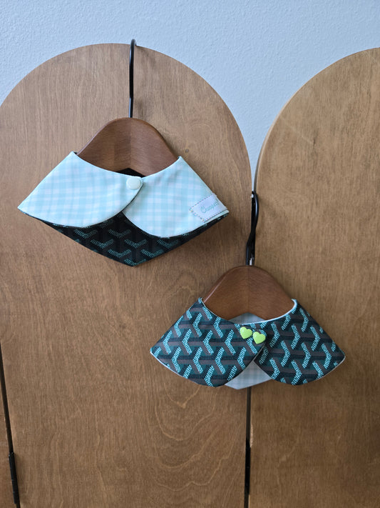 Grrryard Green Pet Bandana (reversible 4-way wear)