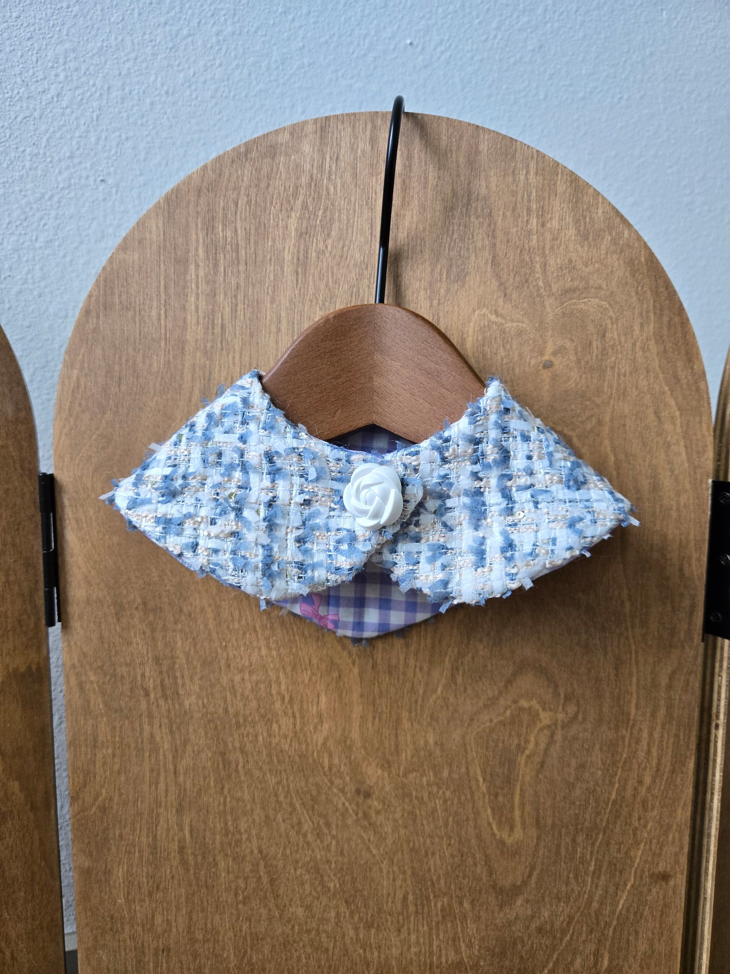 Chameowl Blue Pet Bandana (reversible 4-way wear)