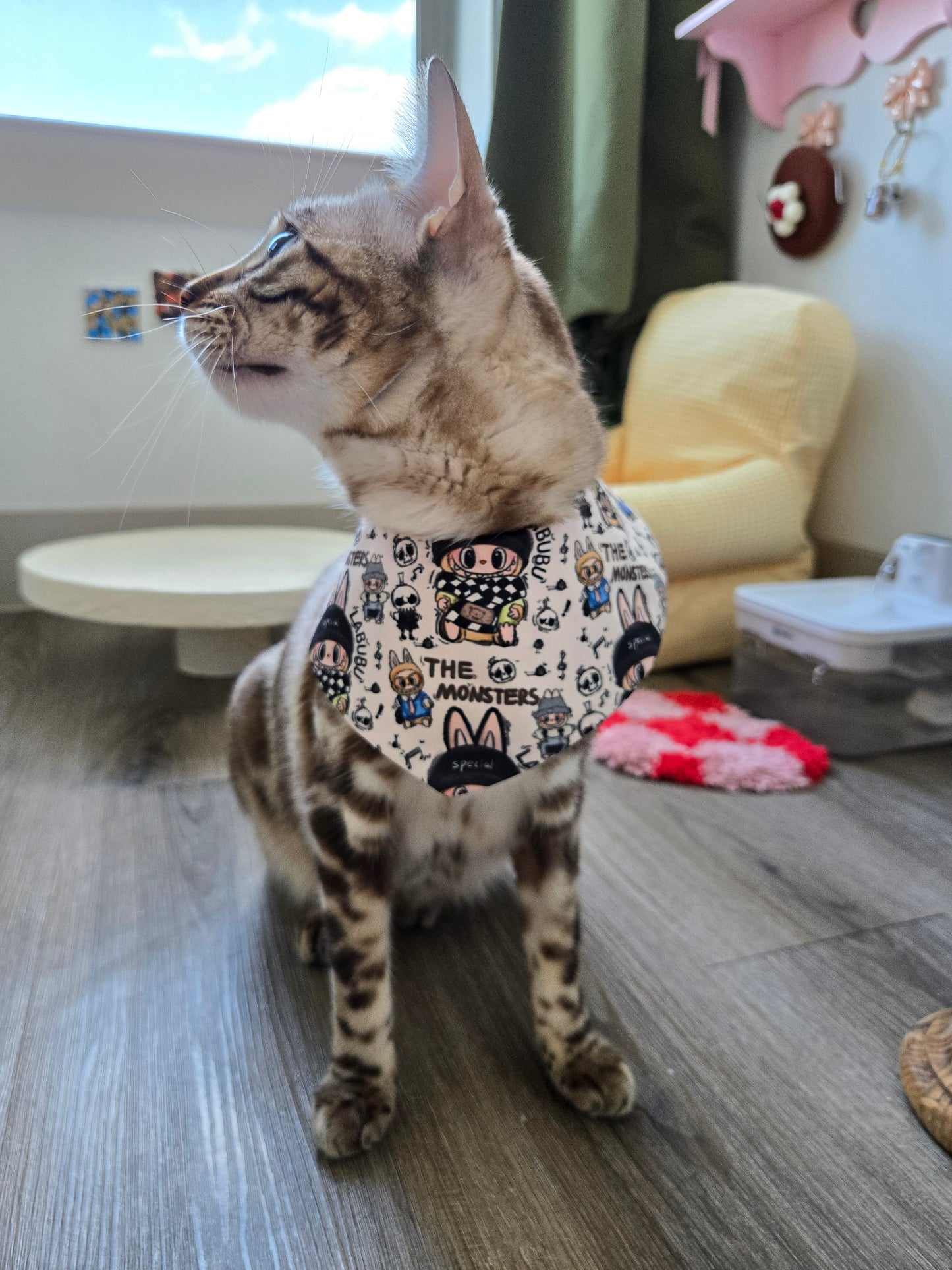 La Meow Meow Pet Bandana (reversible 4-way wear)