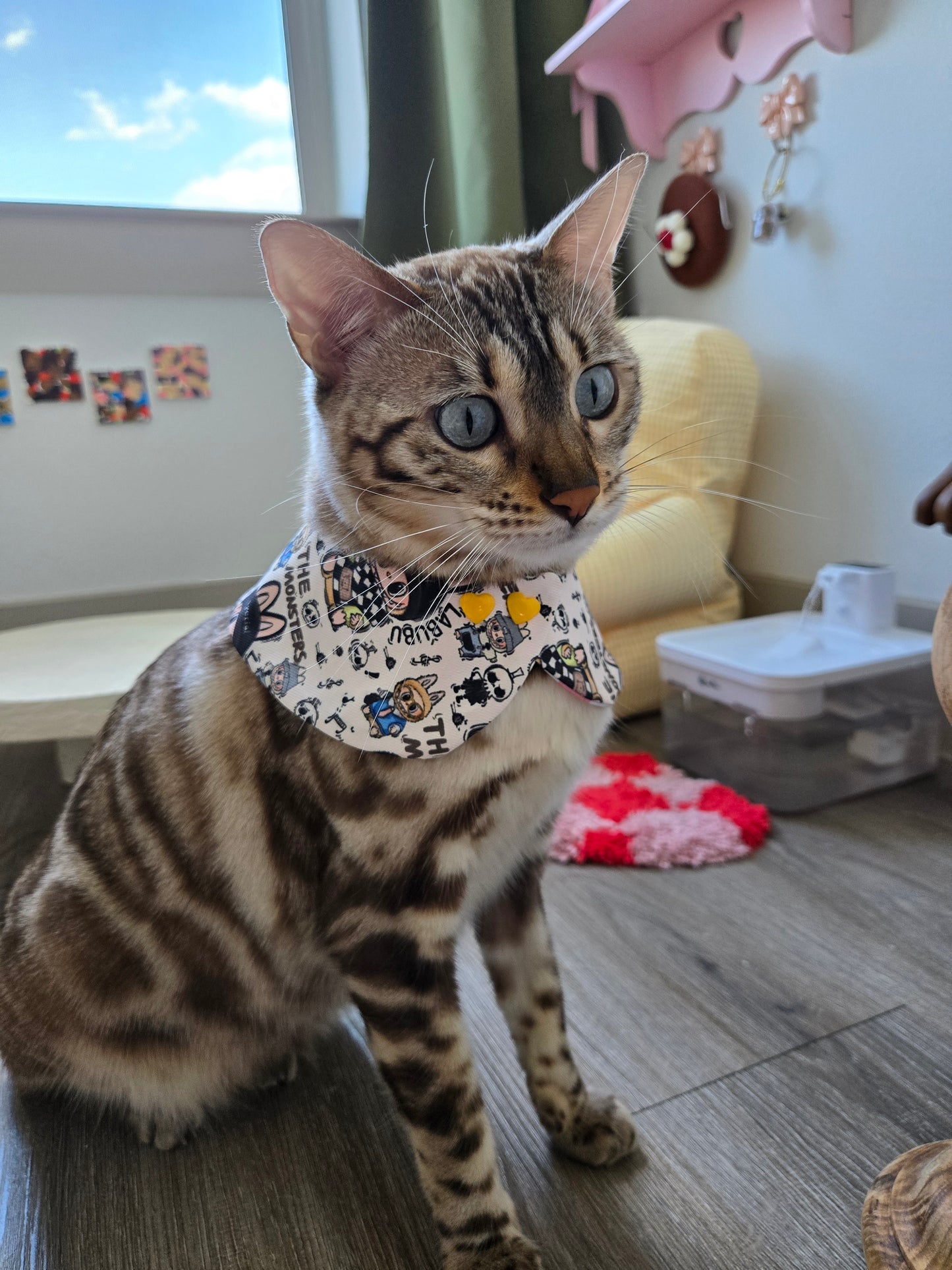 La Meow Meow Pet Bandana (reversible 4-way wear)