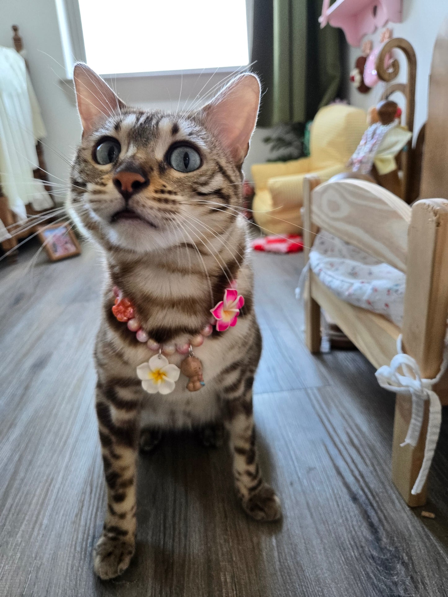 Suntanned Meowllo Kitty Pet Necklace