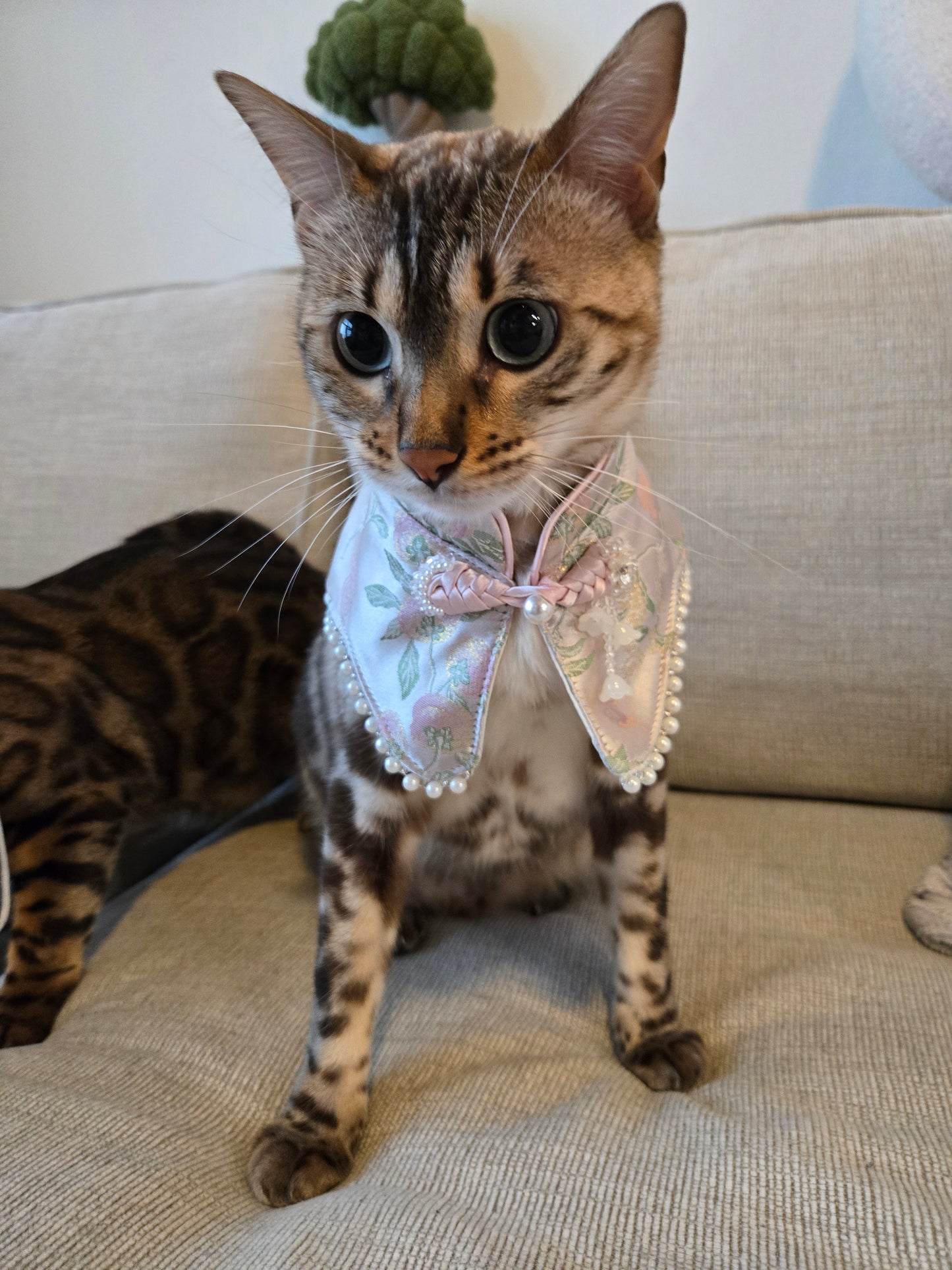 Auspicious Knot Pet Bandana (Pink)