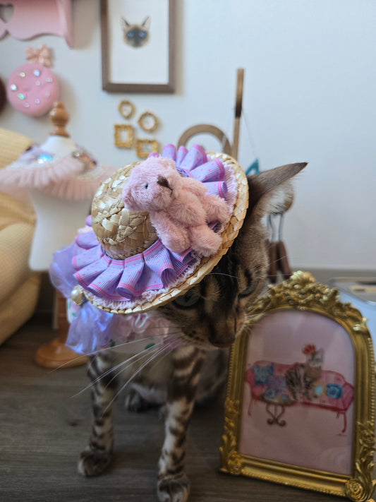 Strawbeary Picnic Pet Hat