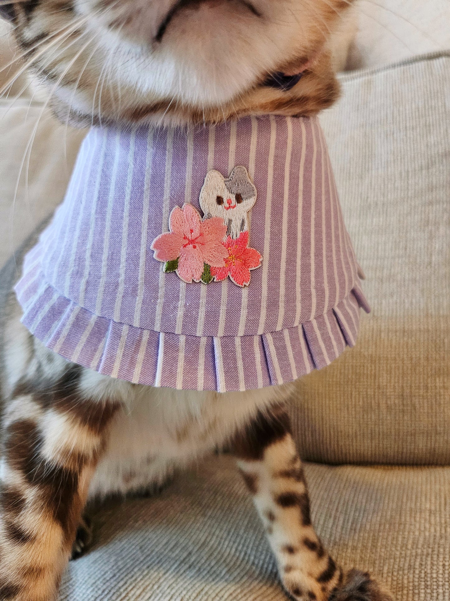Lilac blossom Pet Bandana (reversible)