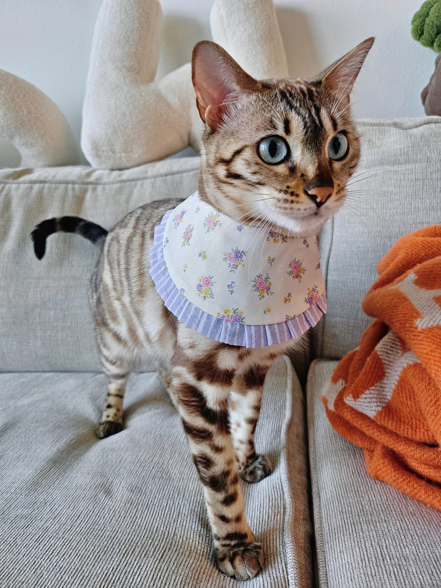 Lilac blossom Pet Bandana (reversible)