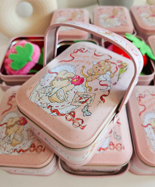 Catnip Strawberries and tin