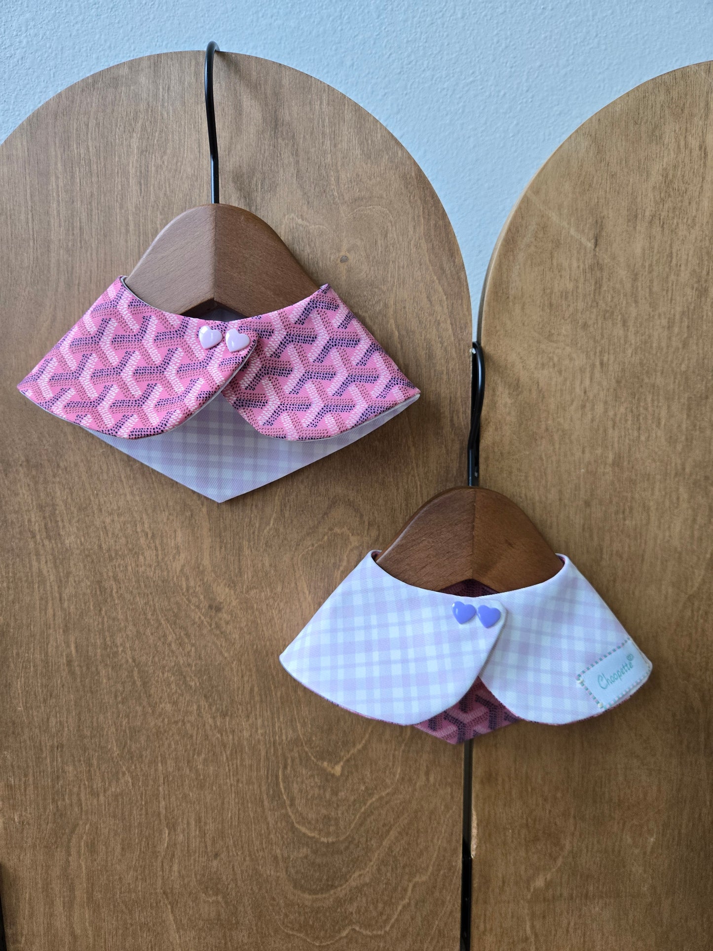 Grrryard Pink Pet Bandana (reversible 4-way wear)