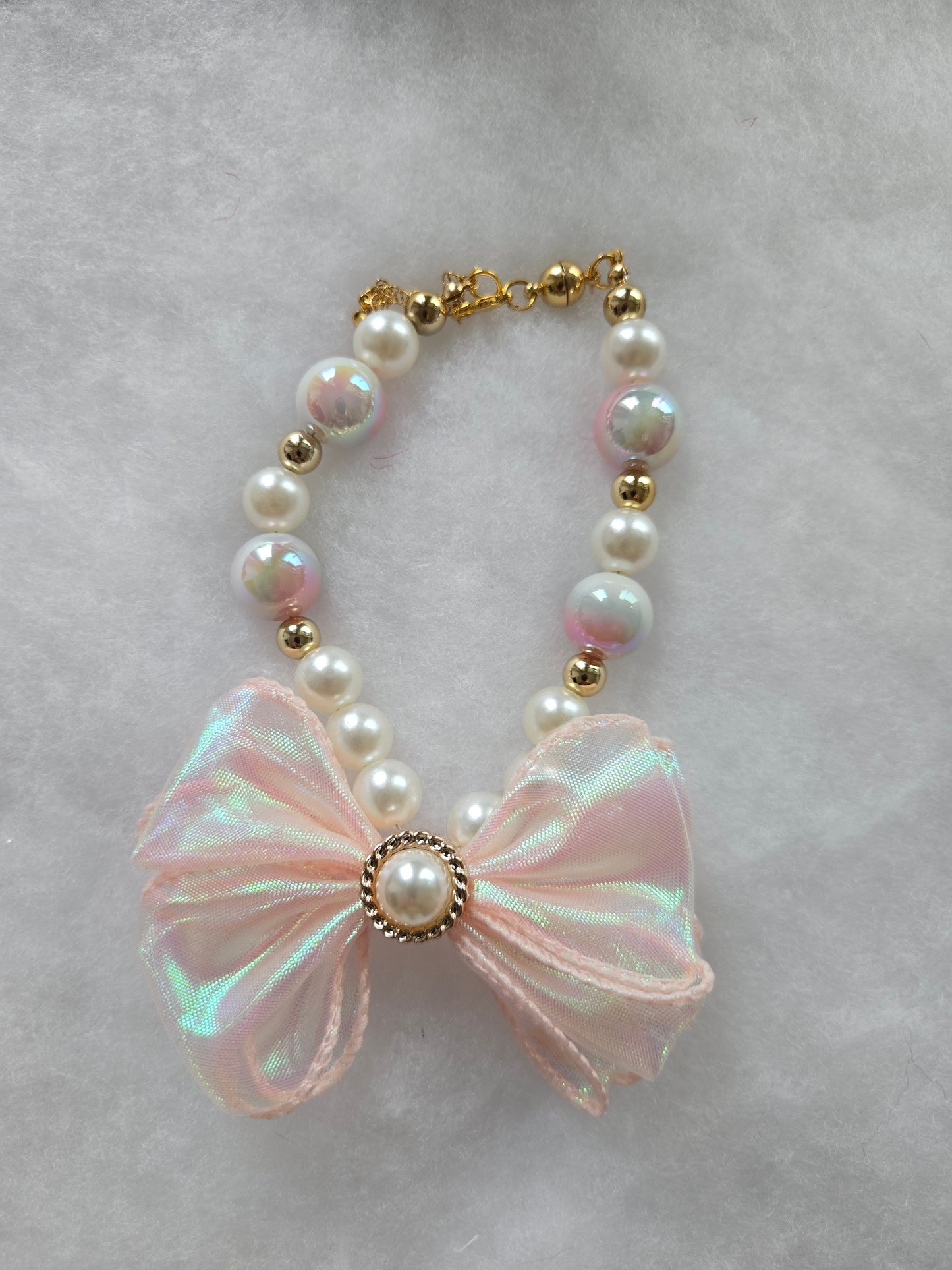 Rosé Pearl Pet Necklace