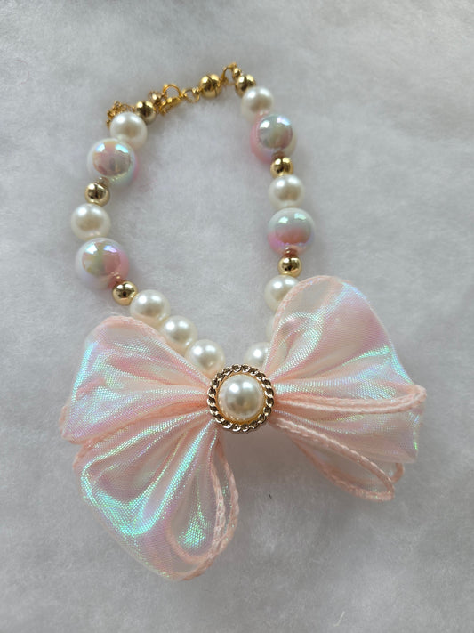 Rosé Pearl Pet Necklace