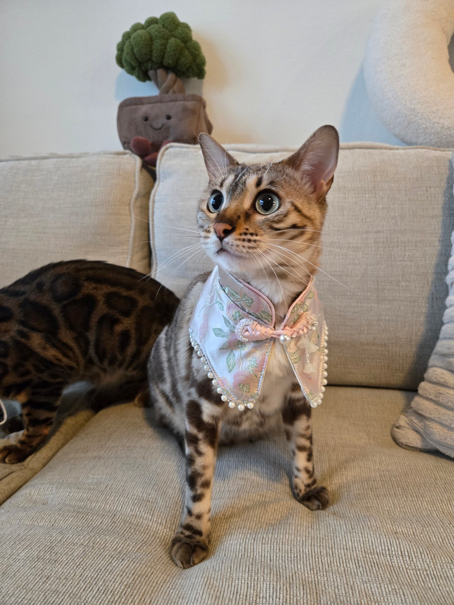 Auspicious Knot Pet Bandana (Pink)