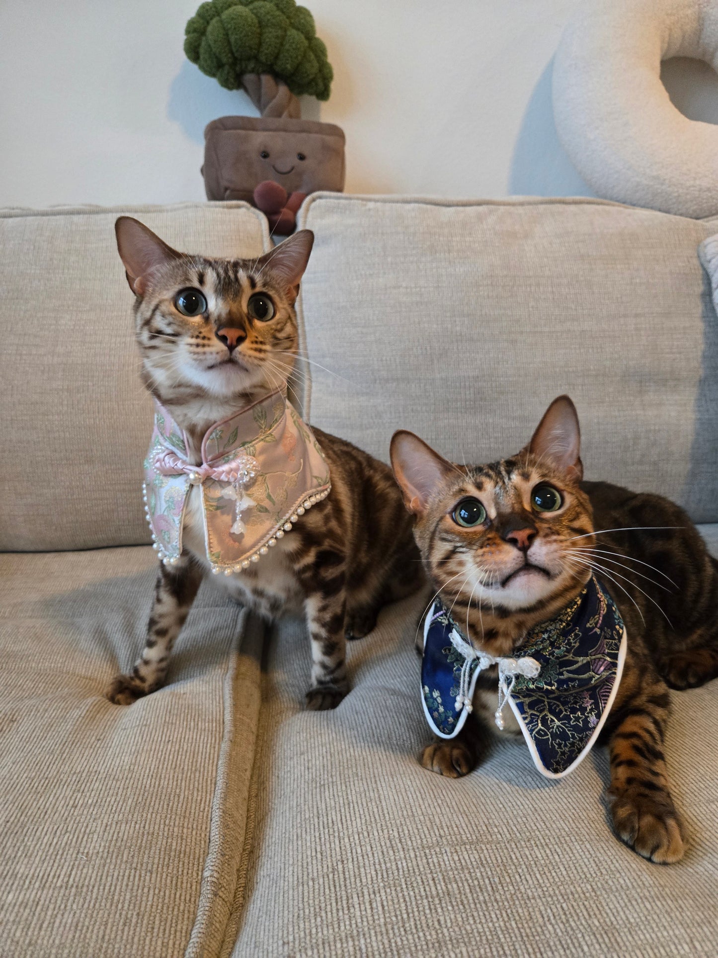 Auspicious Knot Pet Bandana (Blue)