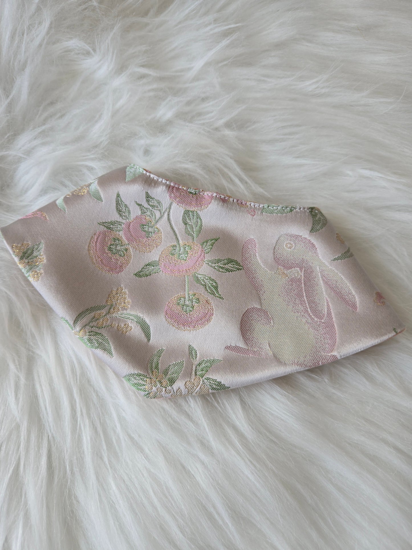 Hare in Bloom Silk Pet Bandana (4-way wear)