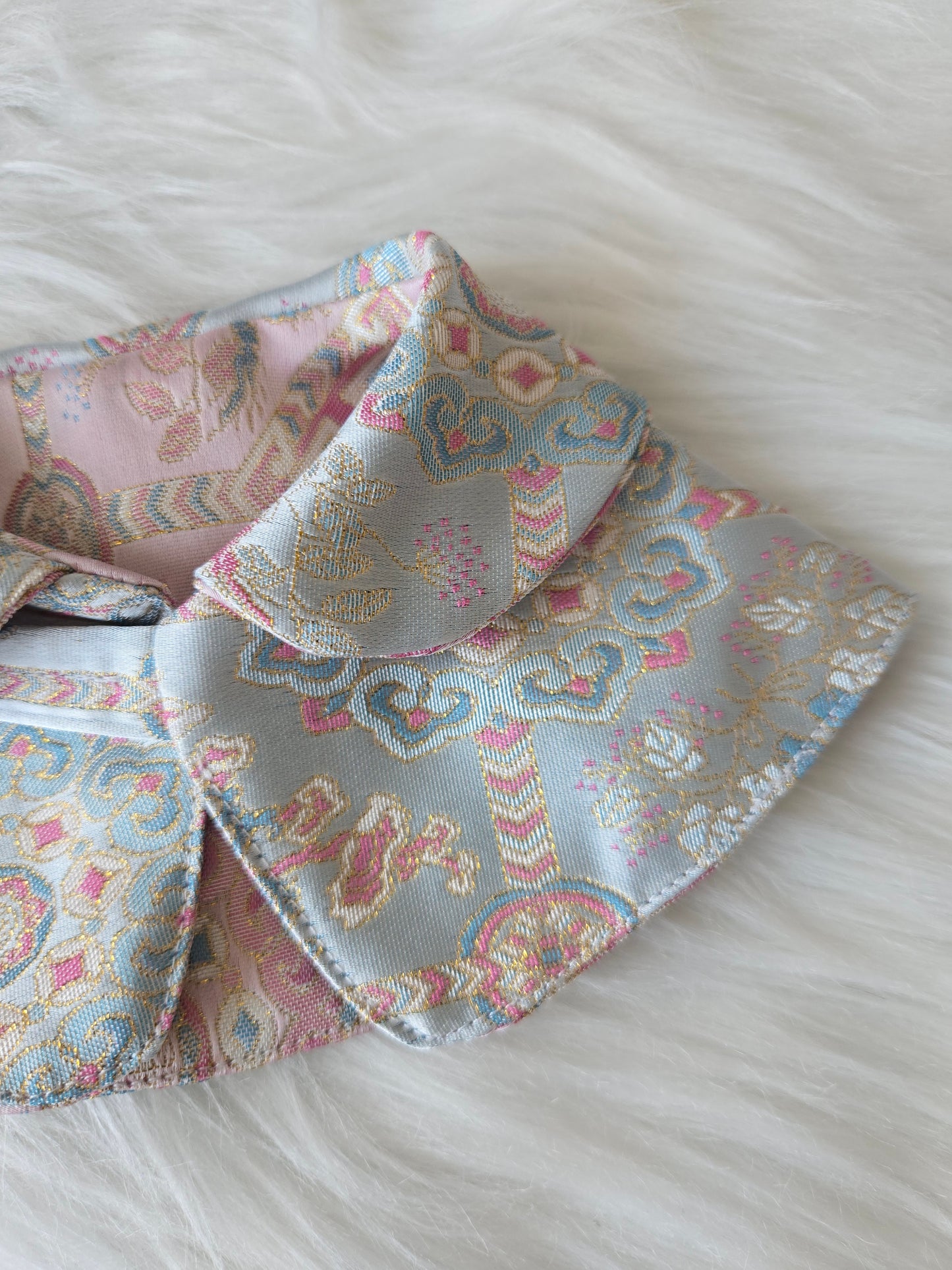 Dynasty Pavilion Silk Pet Bandana (reversible)