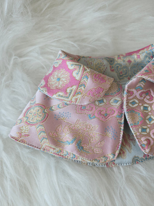 Dynasty Pavilion Silk Pet Bandana (reversible)