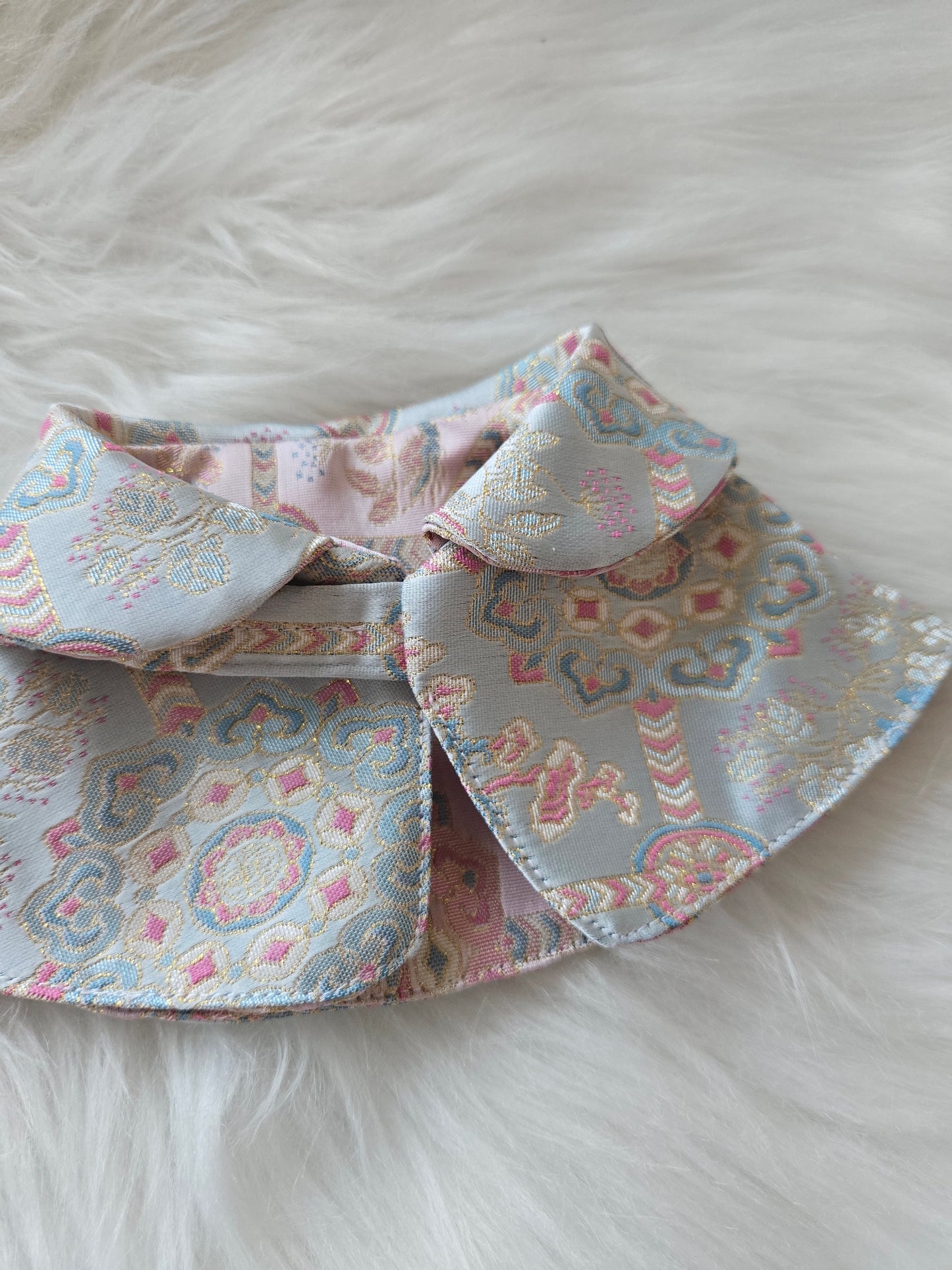 Dynasty Pavilion Silk Pet Bandana (reversible)