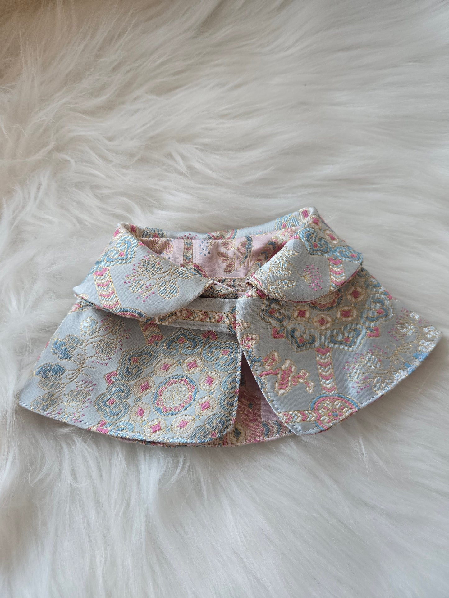 Dynasty Pavilion Silk Pet Bandana (reversible)