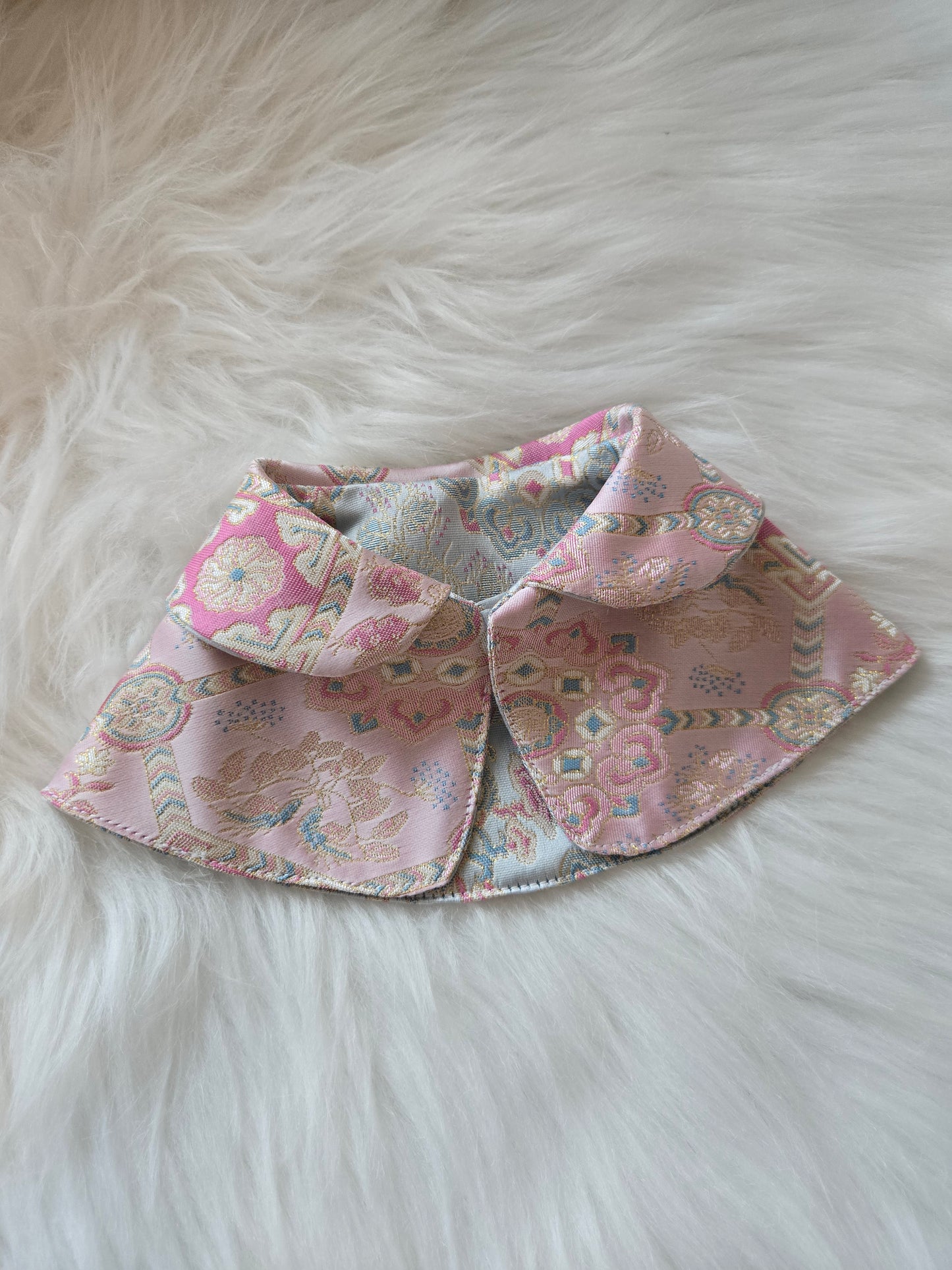 Dynasty Pavilion Silk Pet Bandana (reversible)