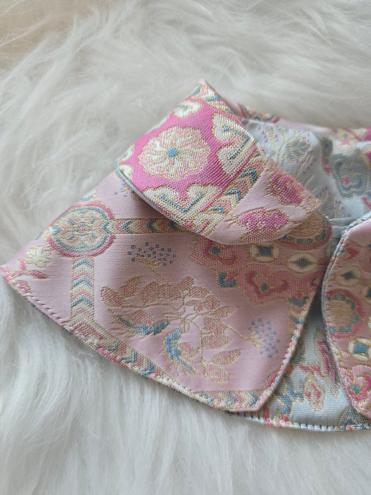 Dynasty Pavilion Silk Pet Bandana (reversible)