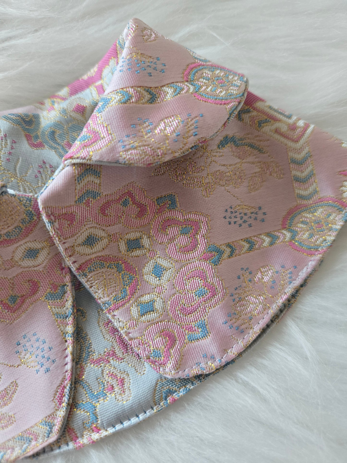 Dynasty Pavilion Silk Pet Bandana (reversible)