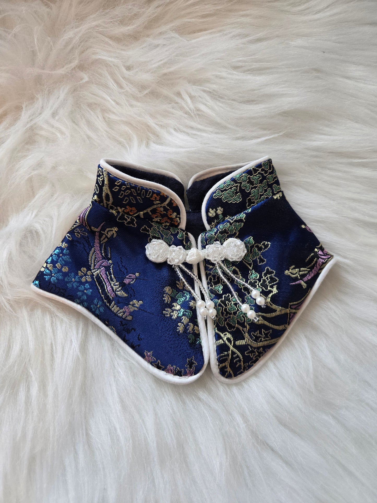 Auspicious Knot Pet Bandana (Blue)