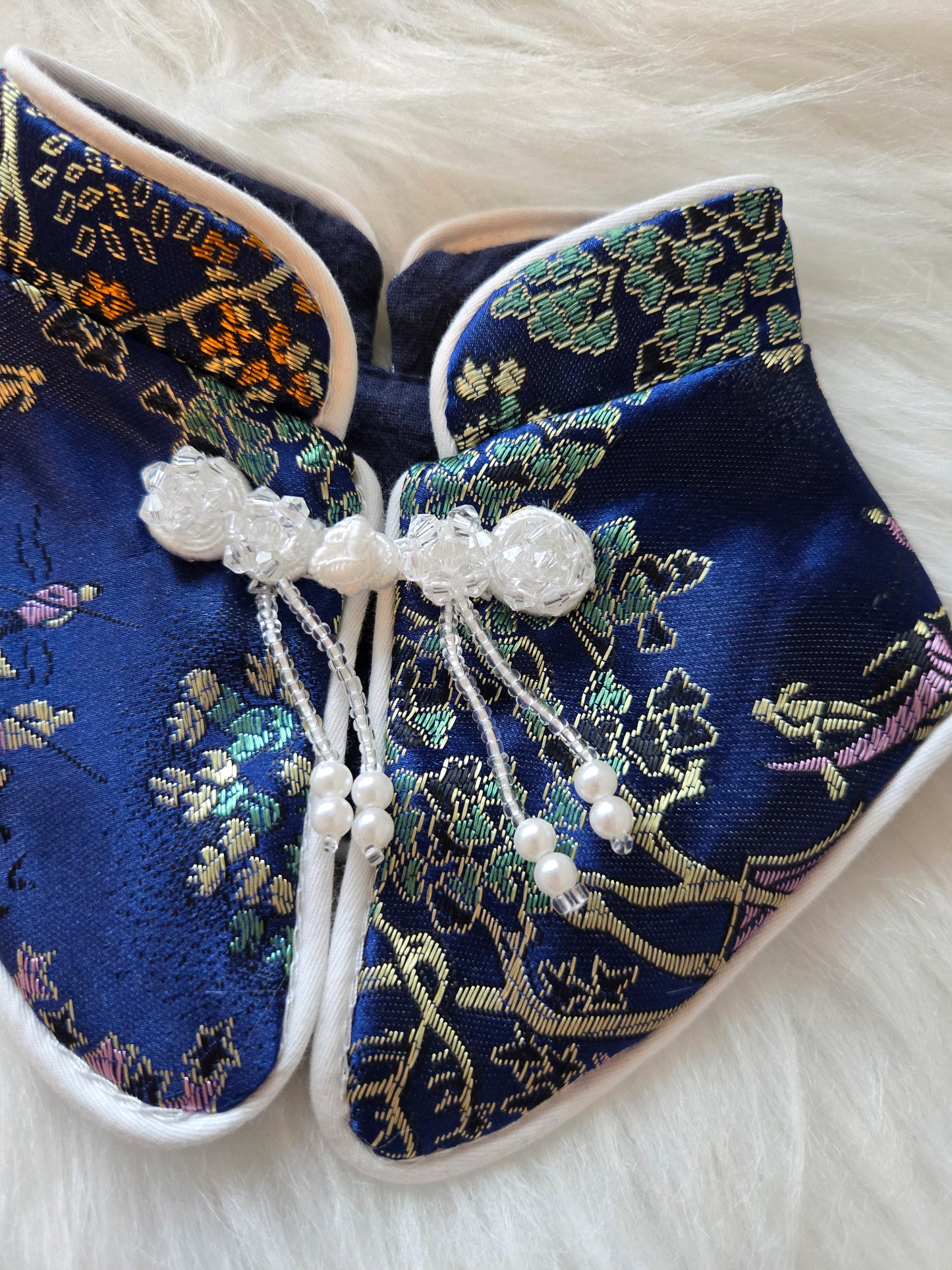 Auspicious Knot Pet Bandana (Blue)