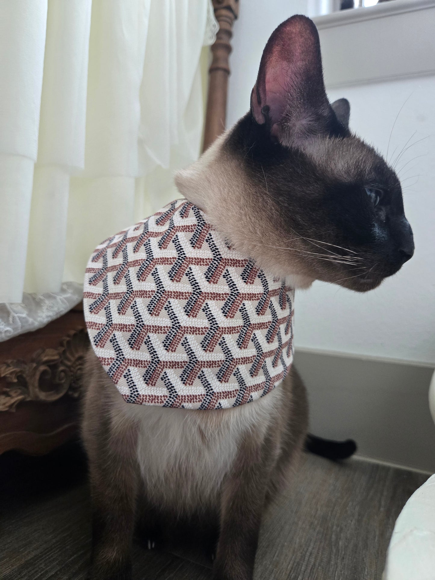 Grrryard Orange Pet Bandana (reversible 4-way wear)