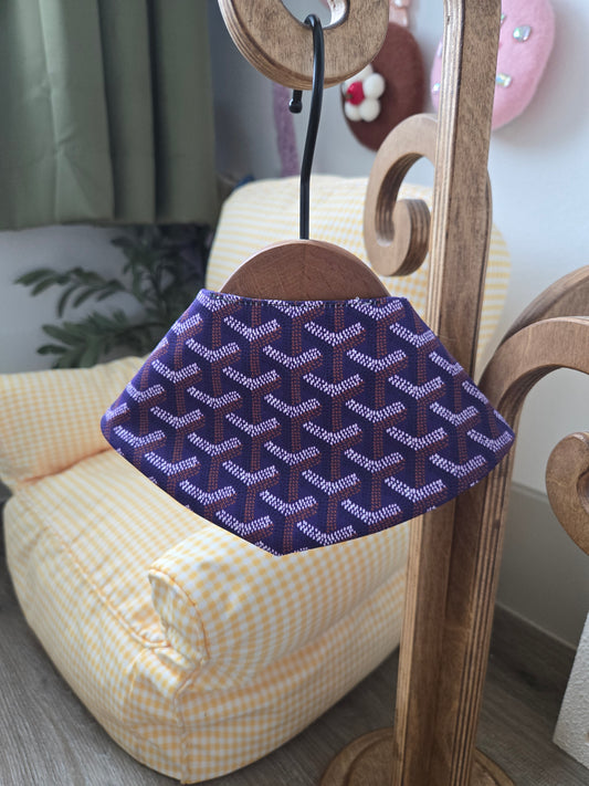 Grrryard Purple Pet Bandana (reversible 4-way wear)