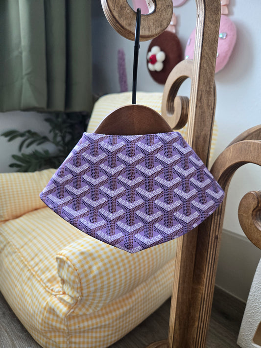 Grrryard Purple Pet Bandana (reversible 4-way wear)