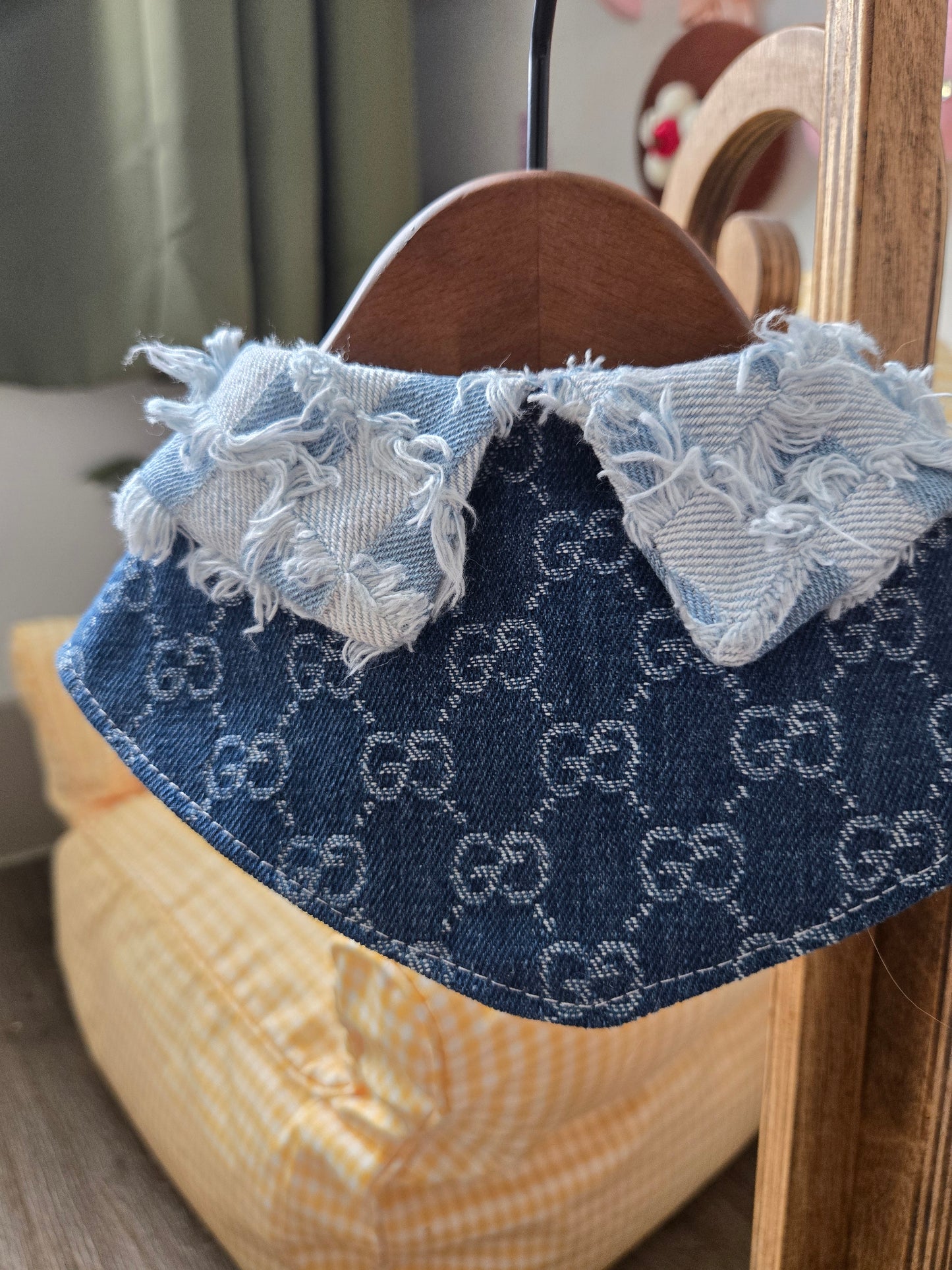 Le Denim Bleu Pet Bandana (reversible 4-way wear)
