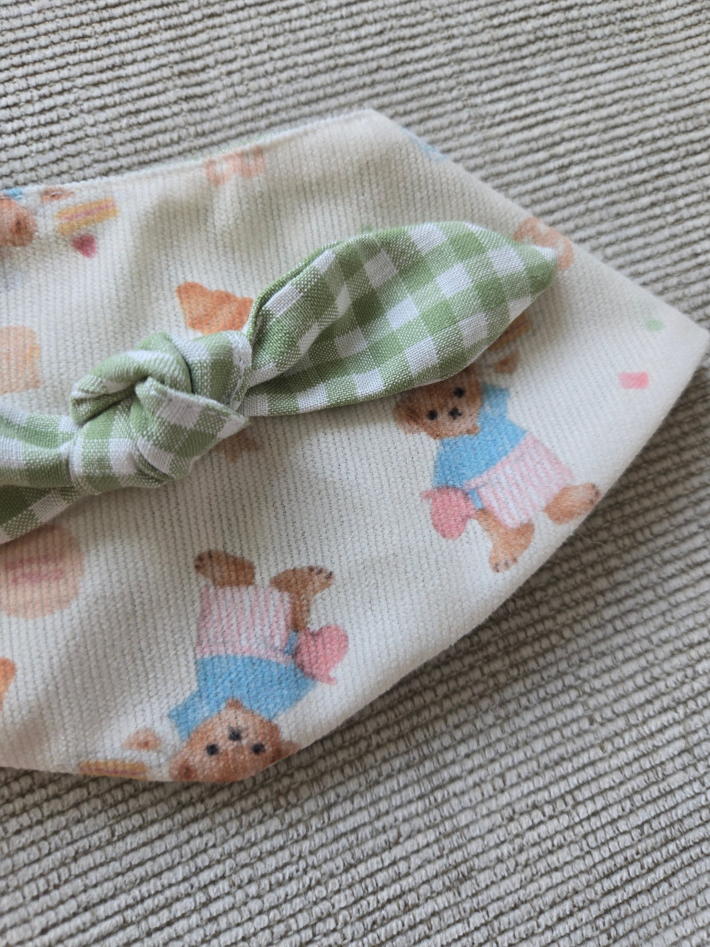 Teddy's picnic Pet Bandana (reversible 4-way wear)