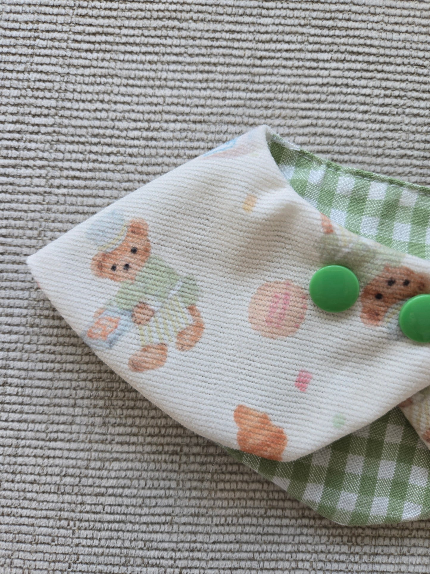 Teddy's picnic Pet Bandana (reversible 4-way wear)