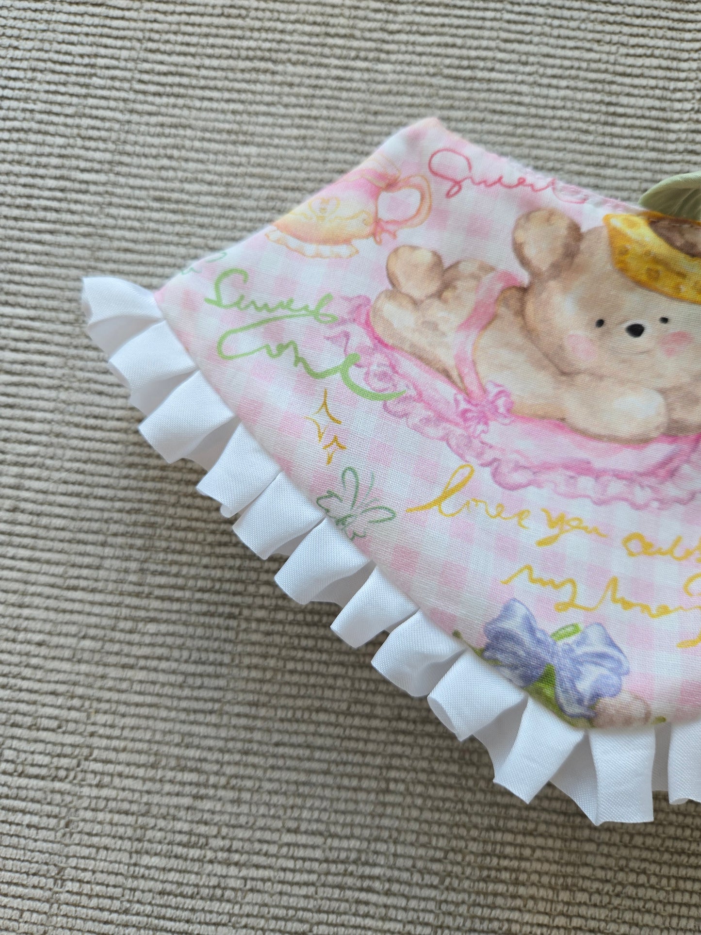 Tulip Garden Pet Bandana (reversible 4-way wear)