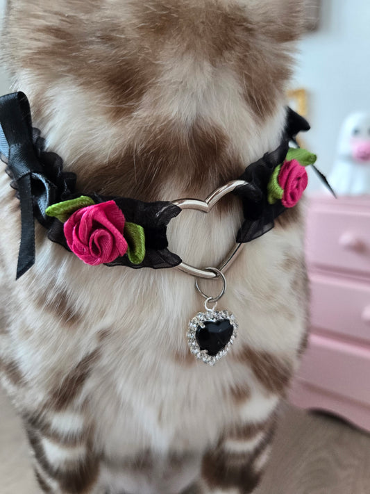 Le Midnight Heart Pet Necklace